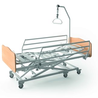 Cama eléctrica con colchón y barandillas